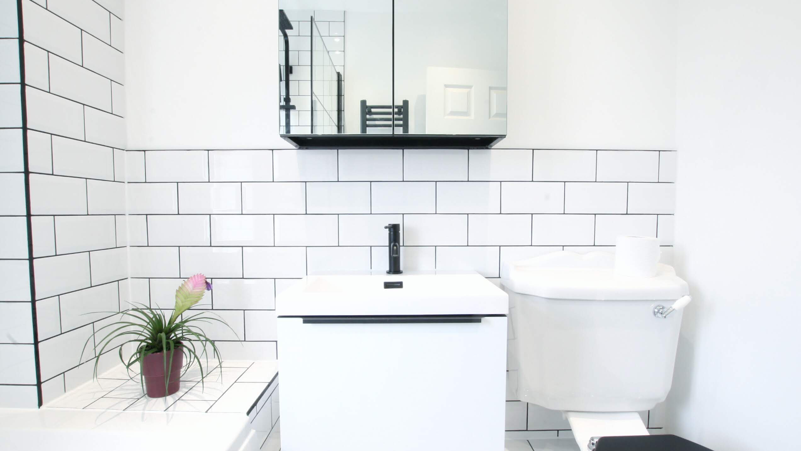 Bright White Metro Bathroom